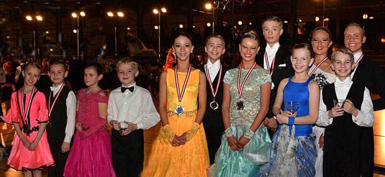 Medaljetagere og finalister fra Sorø DanseForening. 